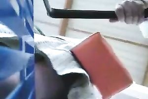 While standing in a line in the shop I made upskirt episode