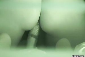 Filthy floozy masturbating and geting drilled on her couch