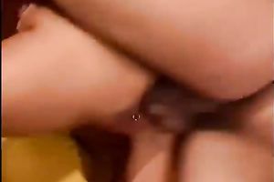 Slender dark brown receives her pierced slit group-fucked in Male+Male+Female movie