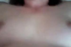 My large breasted dirty slut wife undresses exposed and begins rubbing her slit like eager