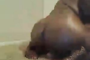 Outrageous couple of gigantic dark boobies on web camera