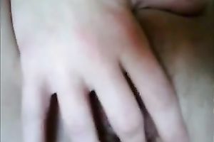 Nasty non-professional slim German doxy masturbates on webcam