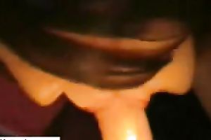 Closeup dilettante anal fuck sideways with creampie finish