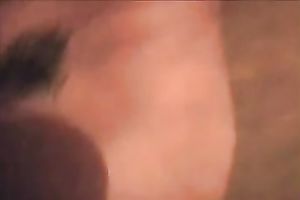 Sexy dilettante dark brown tries to satisfy 3 guys at a time