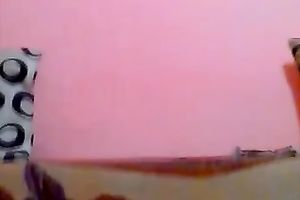 Webcam pussy-fingering solo with an delicious non-professional slutty wife