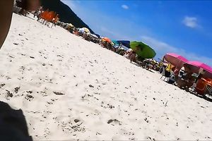 Sweet and corpulent butts of sexy women on the beach