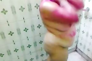 When I am feeling sexually excited I have a fun watching my Indian white bitch take a shower