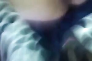 Curly haired girlfriend gives me amazing oral-sex