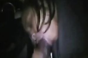 Black bulky ebon hottie takes giant ramrod in her mouth