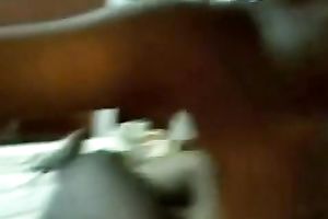 Cute Indian sweetie gives head after washing throne-room