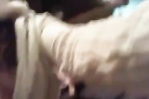 Chubby brunette hair white black cock slut on web camera flashes her large bazookas