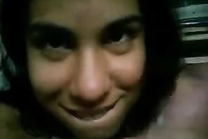 Petite Latina prostitute Carlita enjoys engulfing my soaked white penis