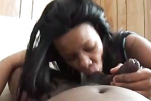 My paramour enjoys engulfing my biggest dark prick in POV movie