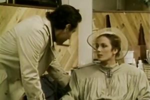 Exprienced golden-haired female-dom shows her most good sex skills