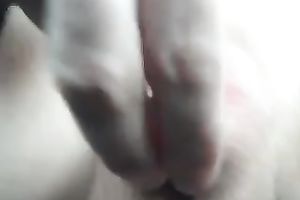 I drilled my swollen cunt hard with my dark sex toy