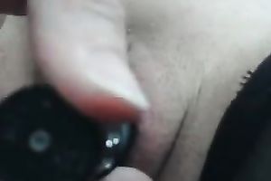 I drilled my swollen cunt hard with my dark sex toy