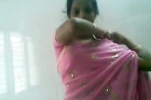 Attractive dilettante BBC slut wearing sari gives head on camera