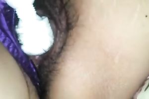 Close up homemade movie scene with me toying my lover's unshaved love tunnel