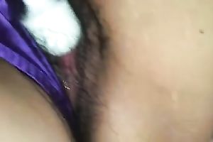 Close up homemade movie scene with me toying my lover's unshaved love tunnel