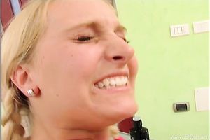 Hot and torrid lesbo girlfriend playing with marital-device