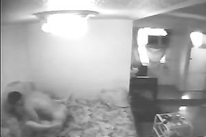 Hidden web camera movie with a man licking and fucking his GF's vagina