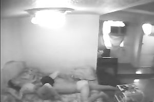 Hidden web camera movie with a man licking and fucking his GF's vagina