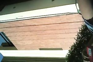 Another sexy mulatto playgirl gets caught on shoe camera in her short petticoat