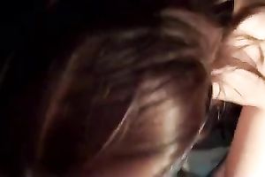 Blindfolded babe sucks my prick and enjoys it unfathomable from behind