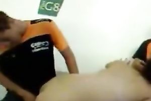 Dirty slim latin babe girl desires to have groupsex with us