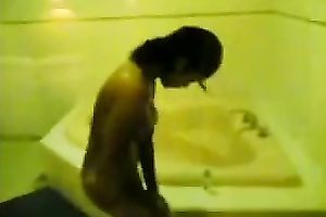 Well-endowed exotic cutie takes a shower after we have vehement sex