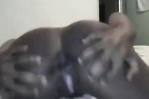 My lascivious swarthy girlfriend with precious wazoo loves it from behind