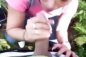 Cute brunette legal age teenager outdoors is in the mood to smack my sausage