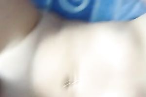 Massaging and masturbating the hairless cum-hole of my GF