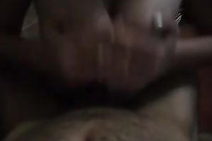 Busty white girlfriend is titwanking me for a quick jizz flow