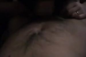 Busty white girlfriend is titwanking me for a quick jizz flow