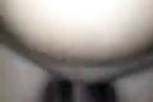 POV video with my bosomy golden-haired dirty slut wife engulfing and rubbing my cock