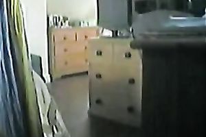 Chubby aged white wife uses a toy to drill her coochie in an office