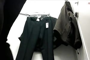 This granny has no idea that there is a hidden camera in the changing room