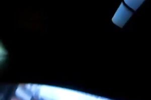 Two lesbo beauties with tasty boobs have enjoyment in the car