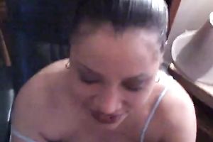 Hot lalin girl cougar with large scones playfully gives me head