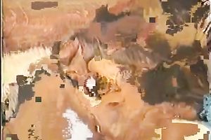 Two horny and messy whores with admirable booties licks the twat