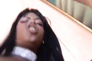 Asstastic dark-haired seductress acquires a sexy protein cocktail