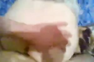 My excited girlfriend with rounded wazoo loves it from behind