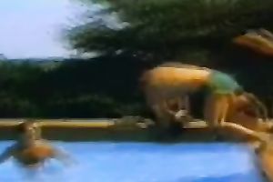 Skinny blond haired tramp acquires drilled in mish pose outdoors