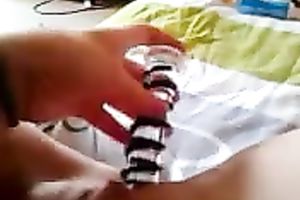 I love to fuck my tight cunt with my much loved sex toy