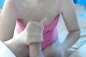 She jerks off and blows my 10-Pounder during the time that I film her on livecam