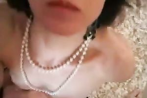 Mature dilettante brunette blows and receives a facial cumshot