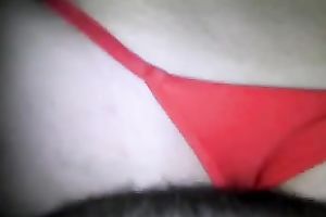 My bootyful amateur wife rides my cock during the time that wearing red belt