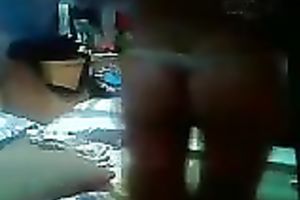My Bulgarian girlfriend Kameliq Ivanova shaking her astounding butt in front of a web camera