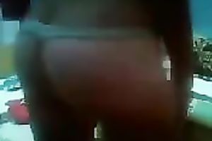 My Bulgarian girlfriend Kameliq Ivanova shaking her astounding butt in front of a web camera